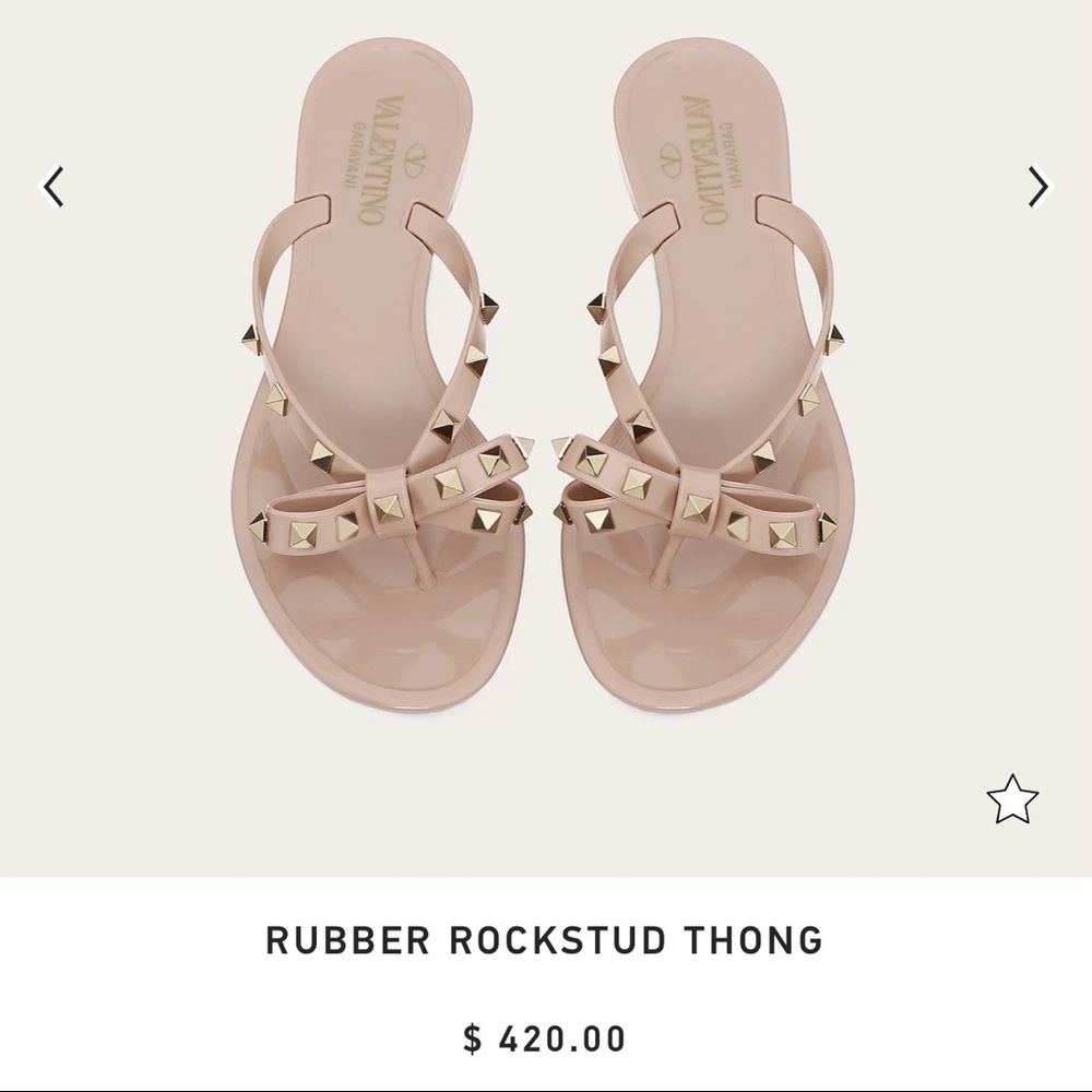 Valentino Rubber Rockstud Sandal